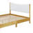 Solid Wooden Bed With  Upholstered Headboard