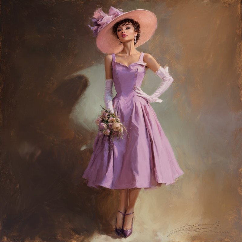 Lilas Elegance, art mural sur toile tendue