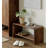 Solid Wood Minimalist Shoe Bench with Open Shelf