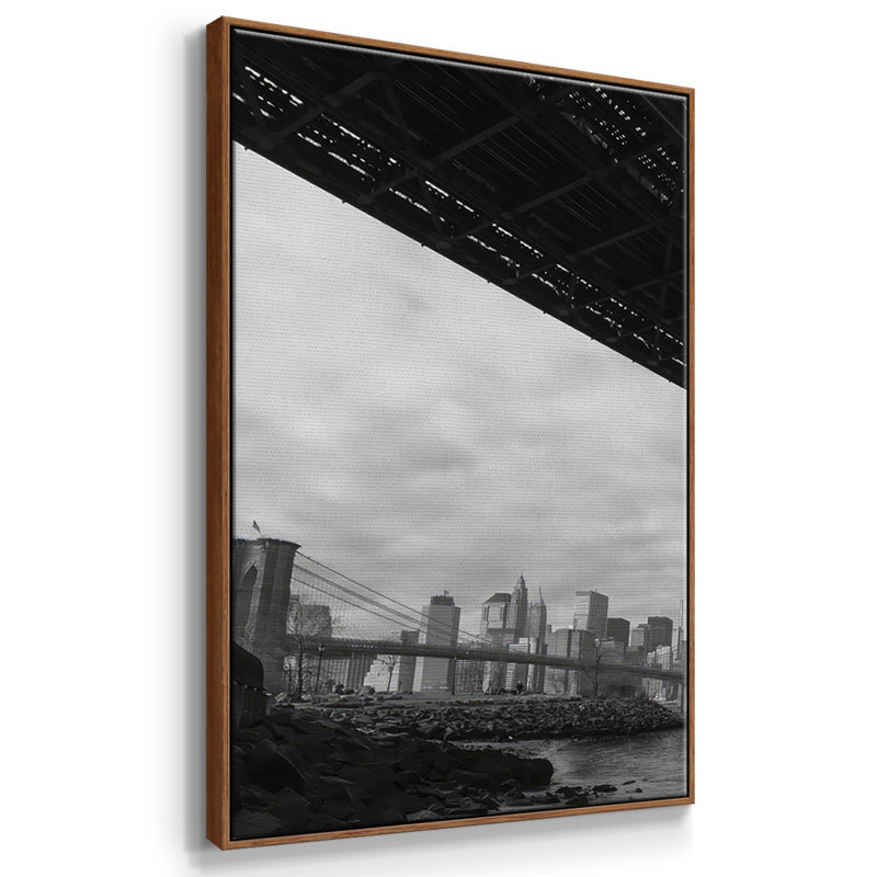 Manhattan Bridge, impression sur toile 3 pièces, Noyer, H 24 po x l 48 po x P 2 po