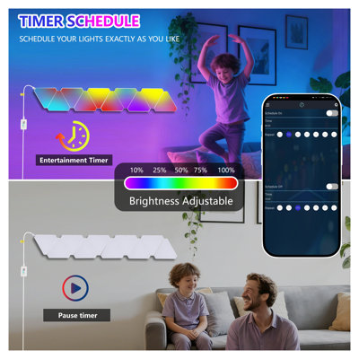 Modular RGB LED Wall Panels - Music Syncing Honeycomb Lights with App & Remote Control for Gaming Room and Bedroom Decor