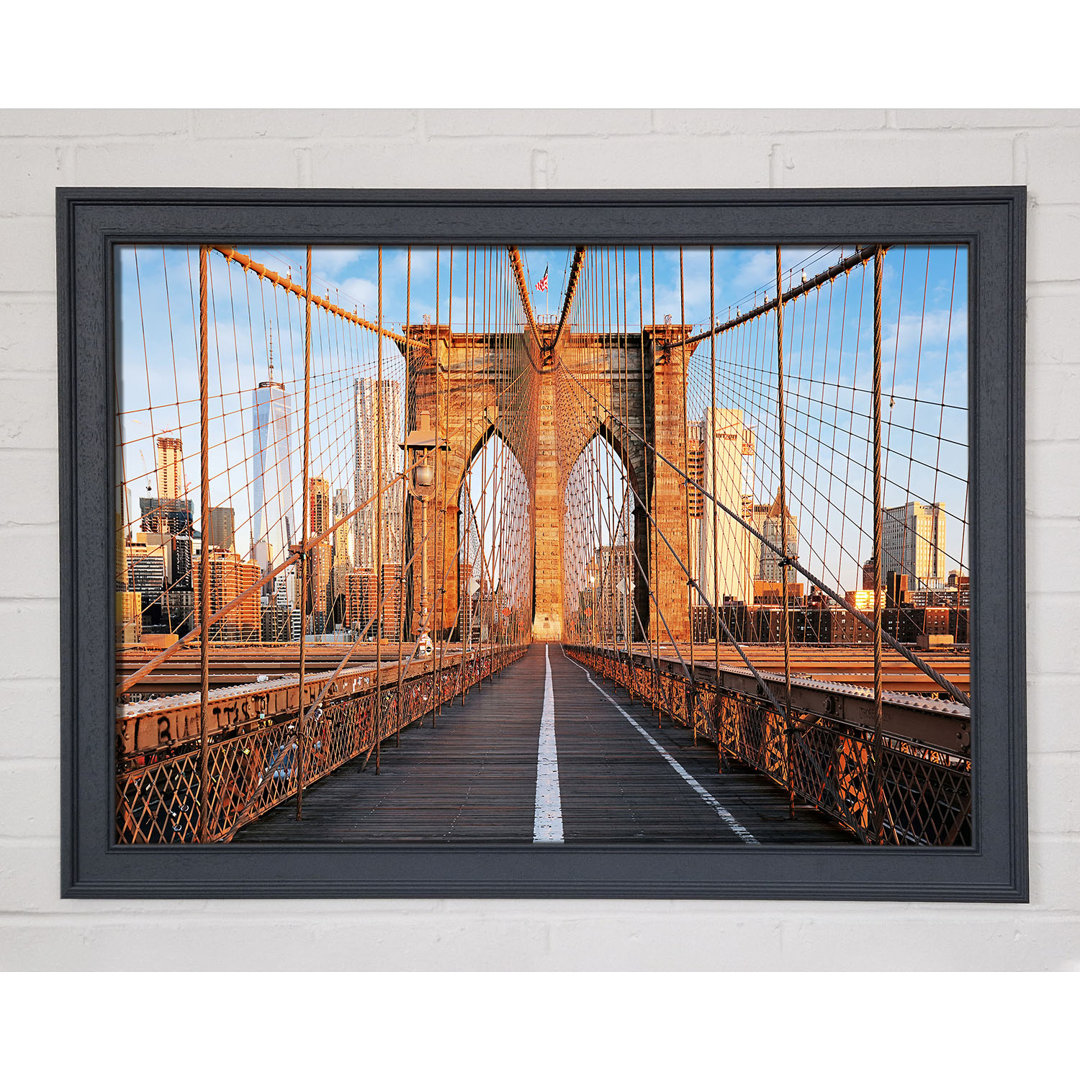 Brooklyn Bridge Struktur - Einzelner Bilderrahmen Kunstdrucke