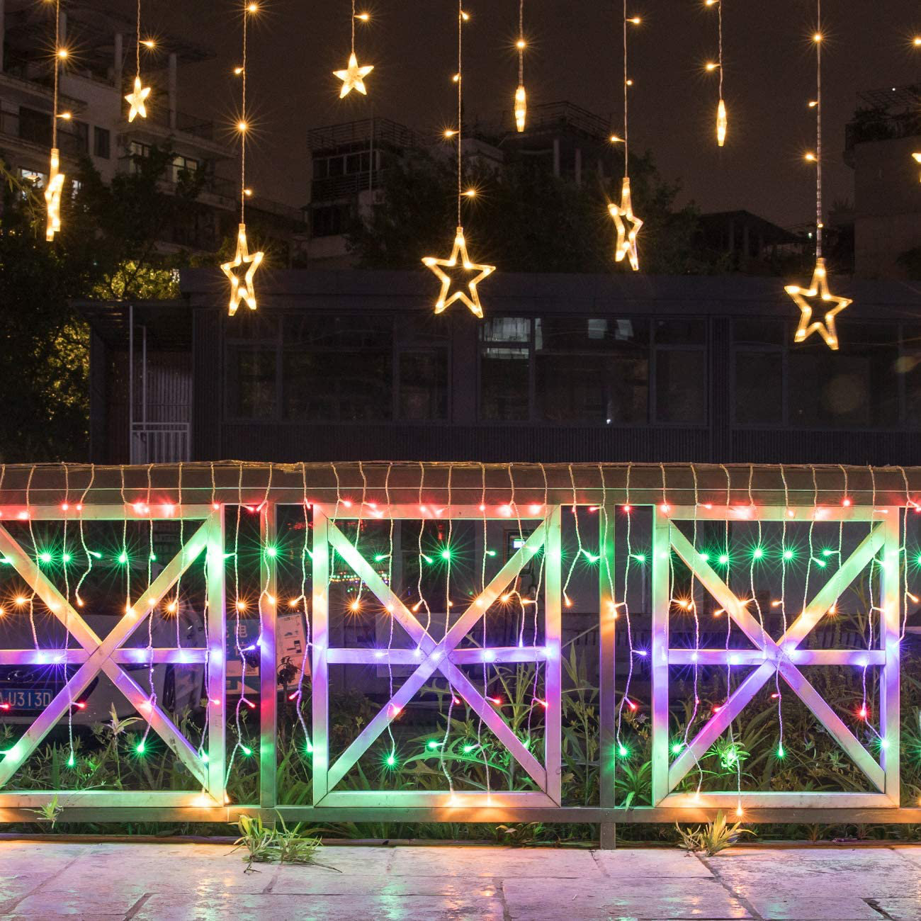 32' LED Icicle Lights, Multicolor