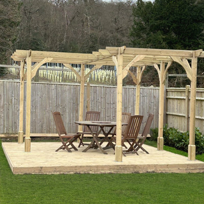 Adrie 3.6m x 3.6m Solid Wood Pergola