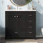 Meuble-lavabo 36 po avec lavabo en céramique et beaucoup de rangement
