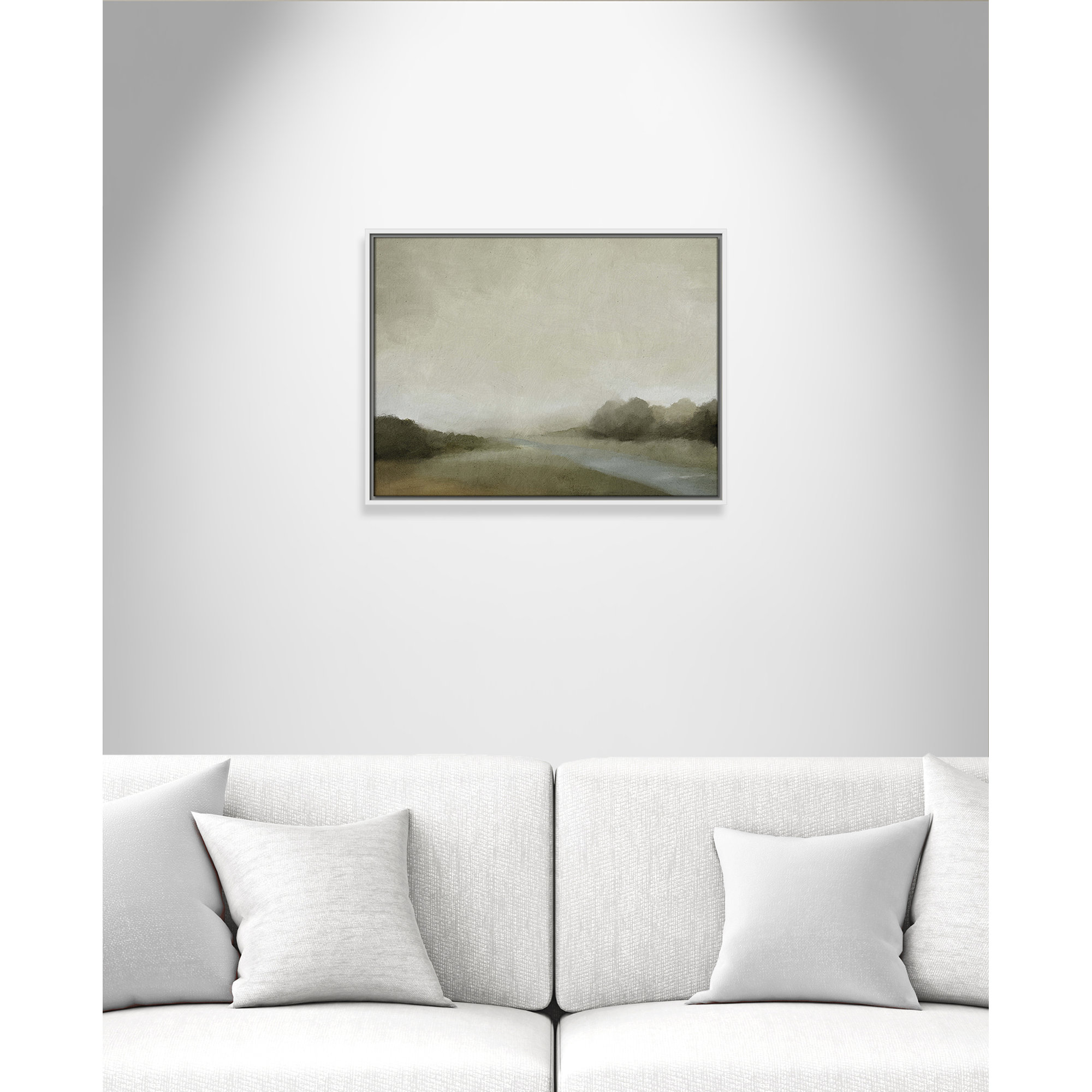 Lovers Creek, 19.5" H x 25.5" W, White