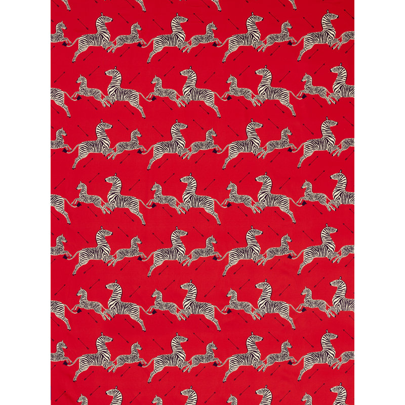 Tissu 100% coton Zebras Petite, Rouge Masai