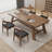 Brown Rectangular Solid Wood desk-1421623986