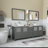  Wooden 84" Double Bathroom Vanity Set with Mirror-27042790