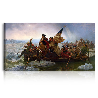 «Washington Crossing the Delaware 1851» par Emanuel Leutze, reproductions d'art classique sur toile, estampe numérique sur toile, 30 x 16 po