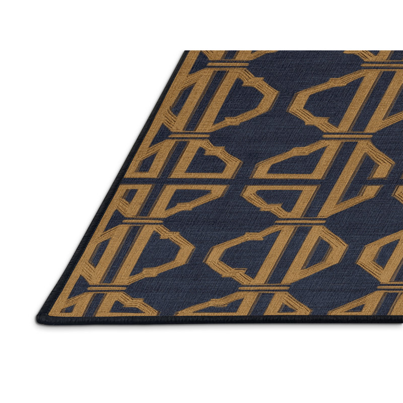 Machine Washable Trellis Grey Area Rug, Round 5'