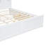 Lit plateforme très grand en bois avec tête de lit multi-rangement, USB et tiroirs