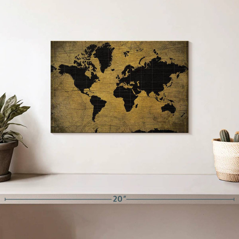 Carte du monde Aliaz, H 8 po x l 12 po
