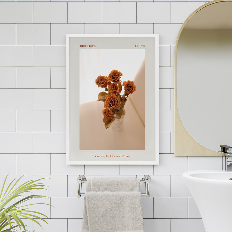 Z Studio Floral Wall Art, Cadre blanc