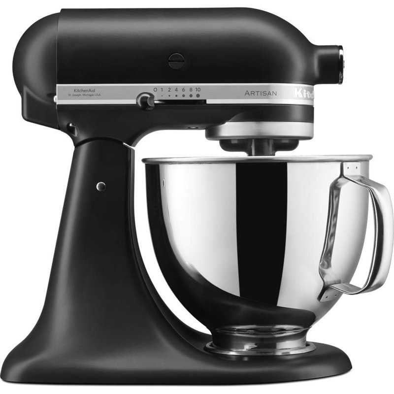 KitchenAid 4.8L Artisan Tilt-Head Stand Mixer, Matte Black