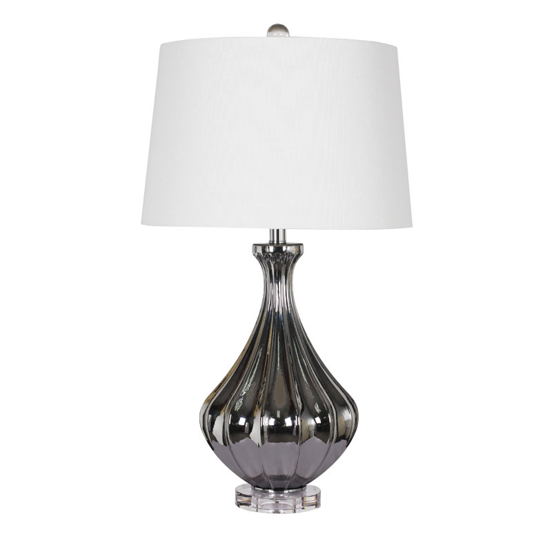 Lampe standard 29" en verre Hidemont