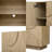 Elegant 4-Door Sideboard Cabinet With Adjustable Shelves And Semi-Circular Handles,With Natural Wood Grain Texture-139239712