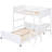 White Twin Over Full Bunk Bed With Desk - Board For Stability In Space Bedroom Option-597758827