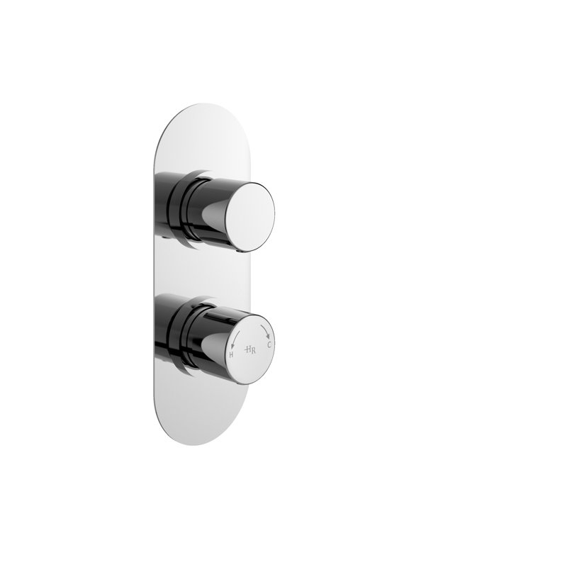 Round Valves Double Concealed Shower Valve