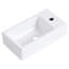 Lavabo de salle de bain mural rectangulaire en céramique blanche fait à la main L 18 po x l 10 po Mohome-86125645