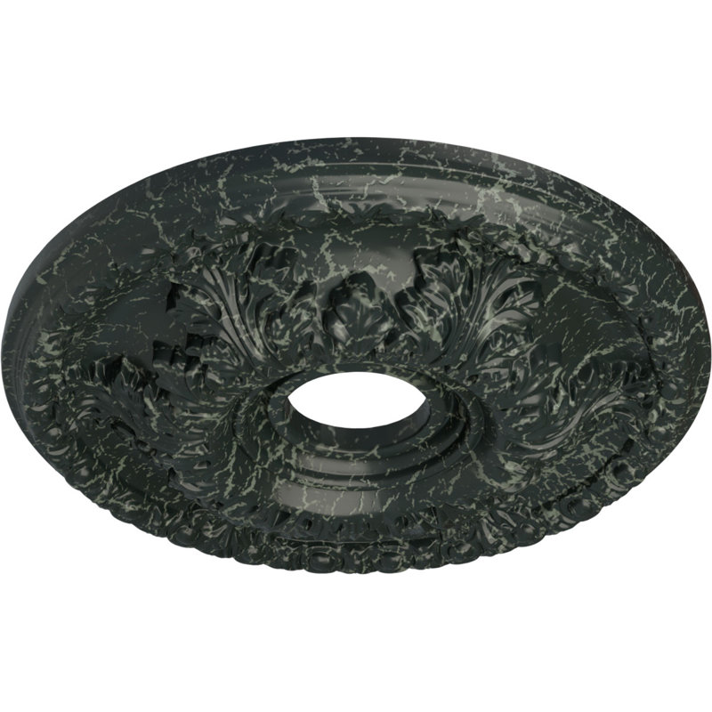 Médaillon de plafond Endurathane Crawley, l 18 po x H 18 po x P 3 1/4 po x P 1 1/2 po (convient aux auvents jusqu'à 6 3/4 po), finition brique réfractaire peinte à la main