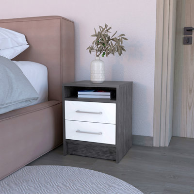Table de chevet Cartiz, deux tiroirs