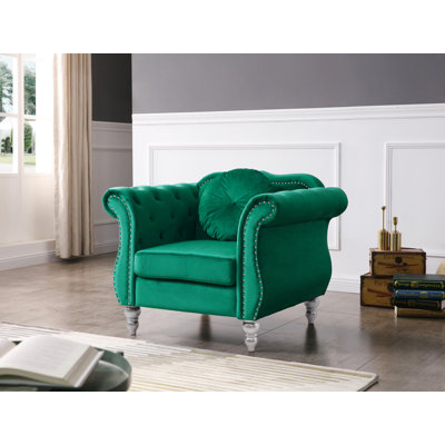 Hollywood 39" Wide Velvet Armchair by Glory Furniture