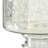 Glass Handmade Turned Style Pillar Silver Hurricane Lamp with Faux Mercury Glass Finish