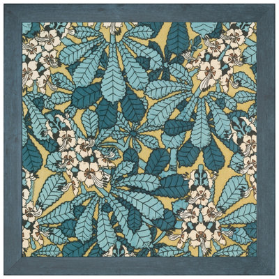 Cadre photo 12 x 12 bleu rustique, moulure en panneau de fibres à densité moyenne de 1,25 pouce, verre et support inclus, cadre d'affichage mural pour art, affiches ou photos 