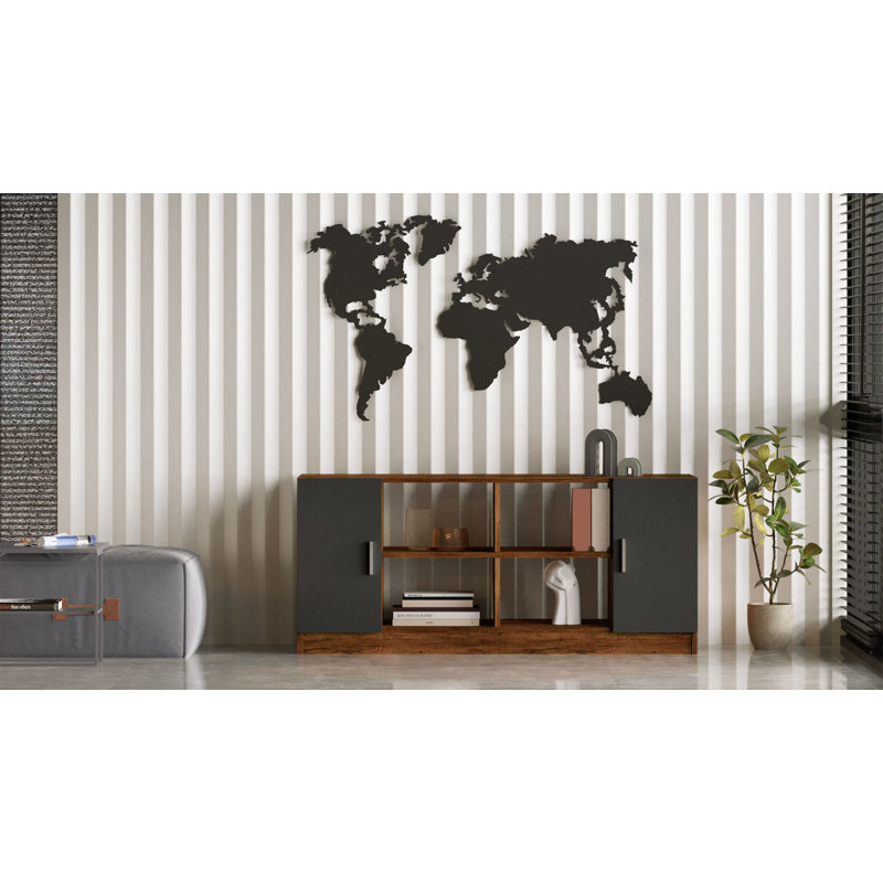 Cayl 61.8cm Kitchen Pantry, Baroque/Anthracite