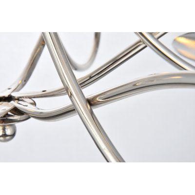 Macarthur 6-Light Dimmable Steel Candle Style Chandelier