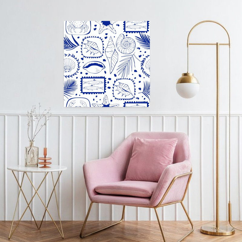 Impression d'art mural nautique abstrait, 32" H x 32" W