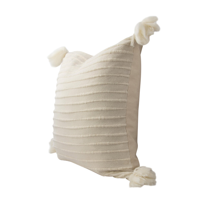 Tassels Down Throw Pillow, 20" x 20"