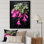 Colibri rose fuchsia II - art mural fuchsia