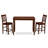 3 Piece Kitchen Counter Height Dining Table Set Contains a Rectangle Pub Table and 2 Dining Room Chairs, 30x48 Inch, Mahogany-543793826-543793827