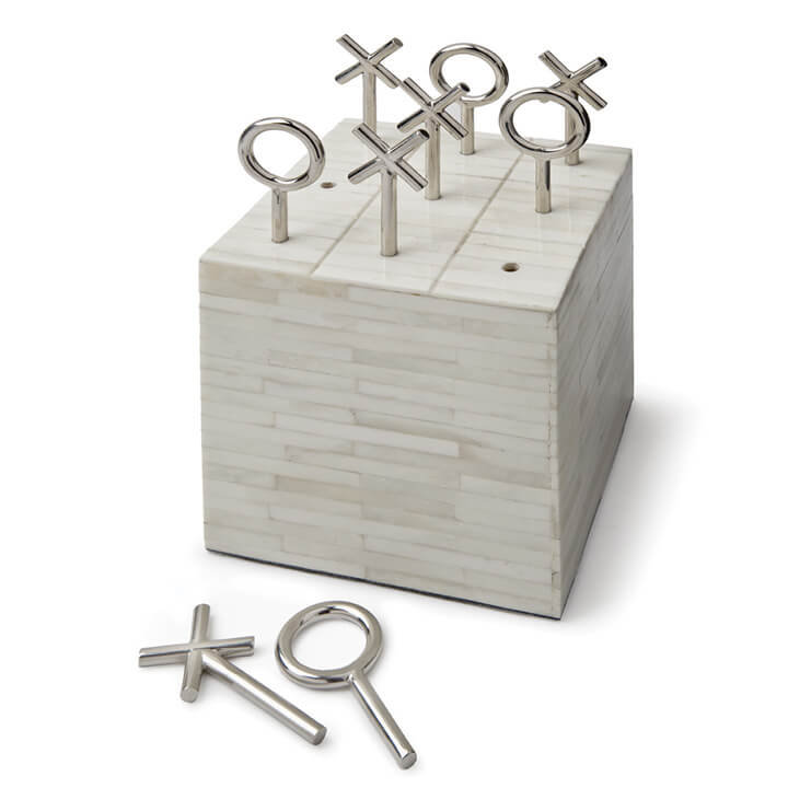 Tic Tac Toe - Tone Bone Block, Blanc