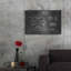 17 Storeys 'Tesla Electro Magnetic Motor Blueprint Patent Chalkboard' Metal Wall Art-1637008518