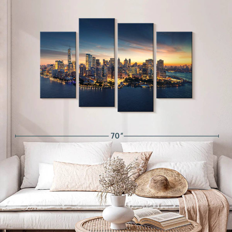 Sireci Manhattan Harbor Sunset, 32" H x 52" W