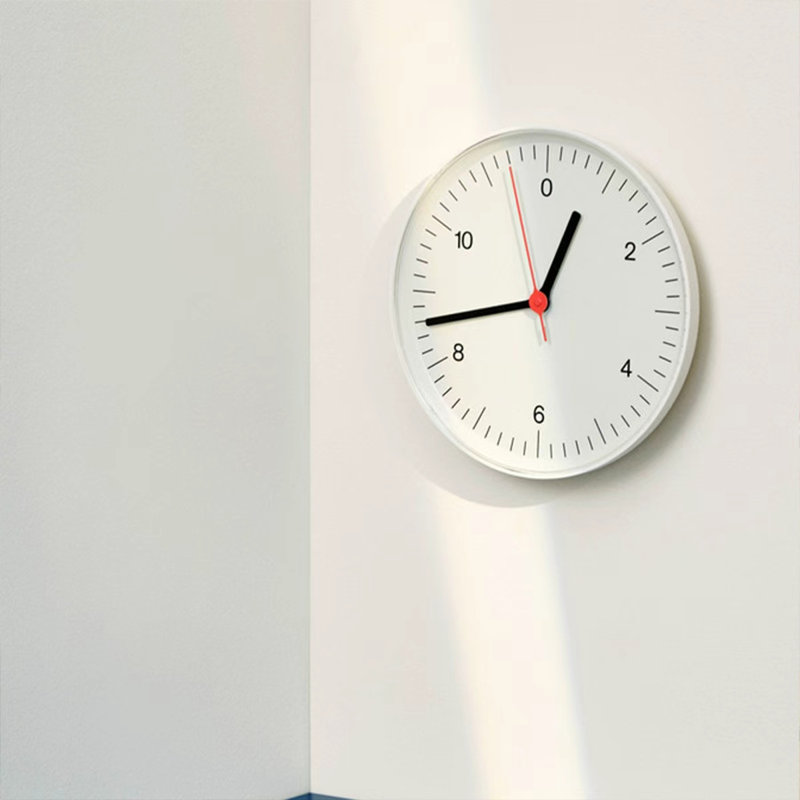 White Round Analog Wall Clocks, White