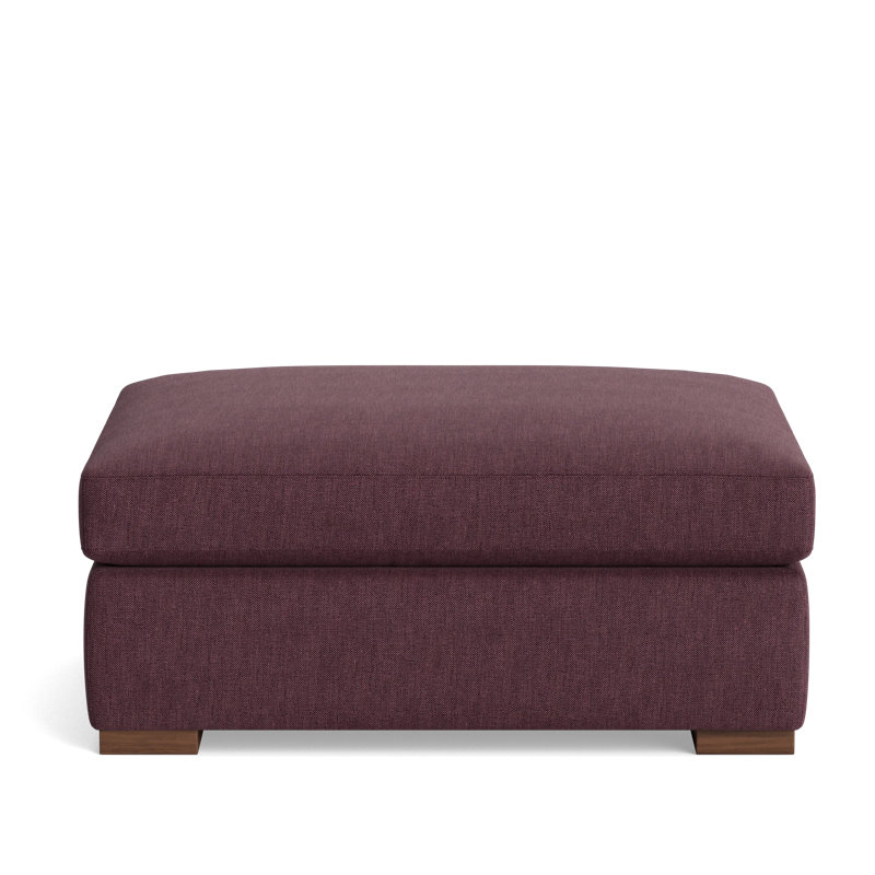 Lucca Ottoman, Performance Weave - Aubergine