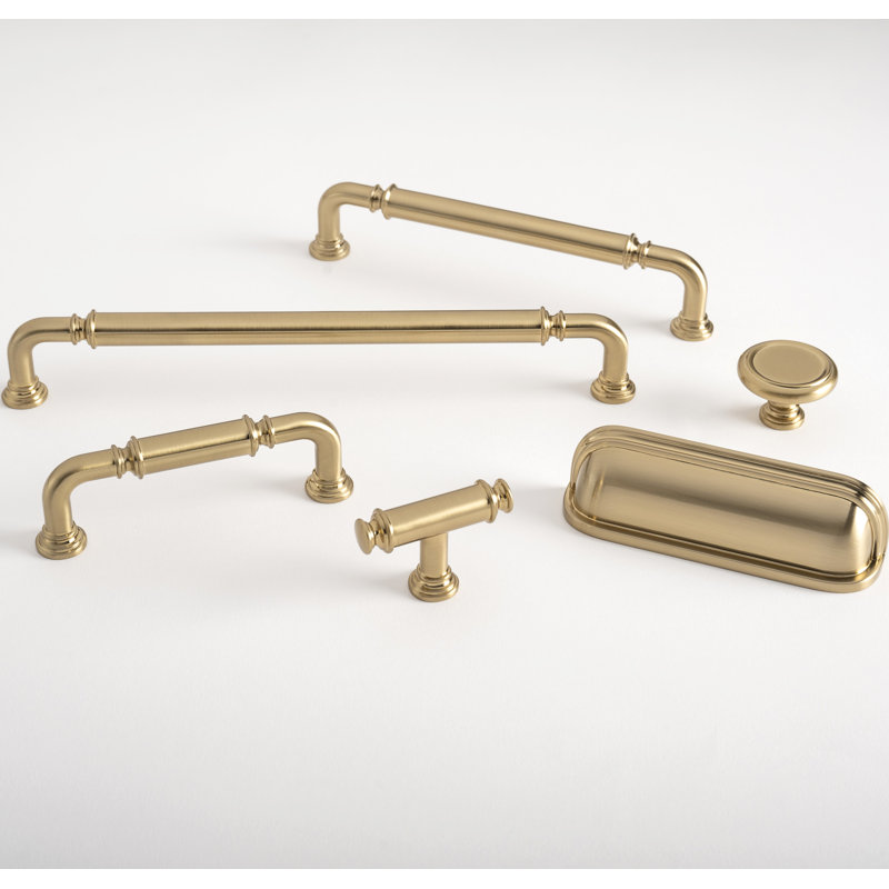 Berkshire Collection Handle Pull - Cabinet Pull - Farmhouse Hardware for Drawers & Cabinets, 3 3/4", Champagne Bronze
