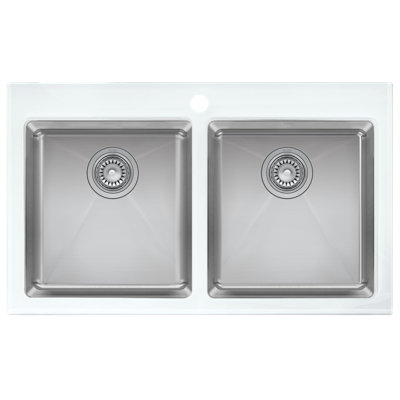 Drop-In Double Bowl Stainless Steel Kitchen Sink