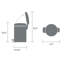 Poubelle à pédale NewIcon de Brabantia, 0,8 gallon (3 litres)-93055362