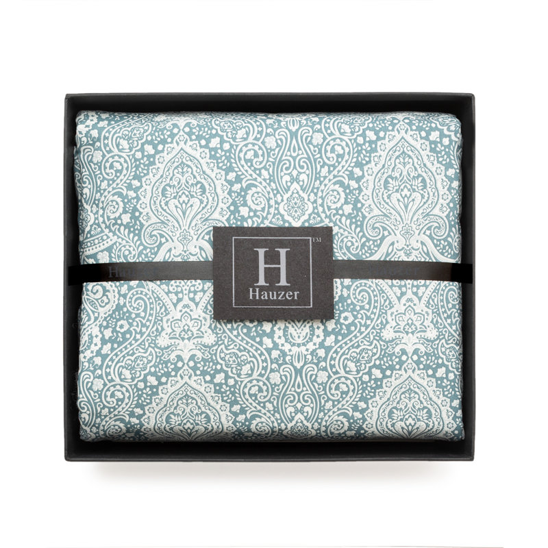 Magnifique ensemble de draps 100% coton, Grand, Bleu sarcelle