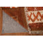 Tapis marocain orange en laine 6 x 9
