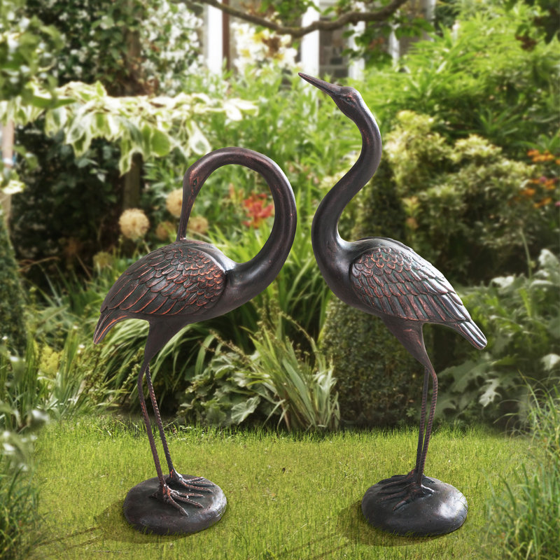 Weather Resistant Metal Animals Garden Art, Small, Antique Bronze