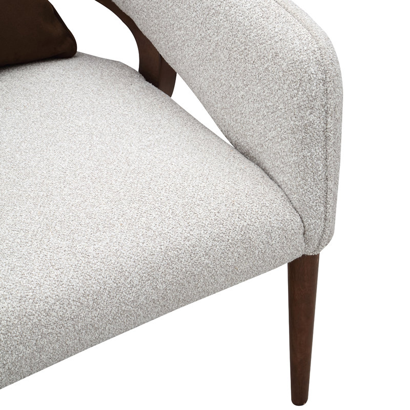 Houston Accent Chair - Pebble/Walnut