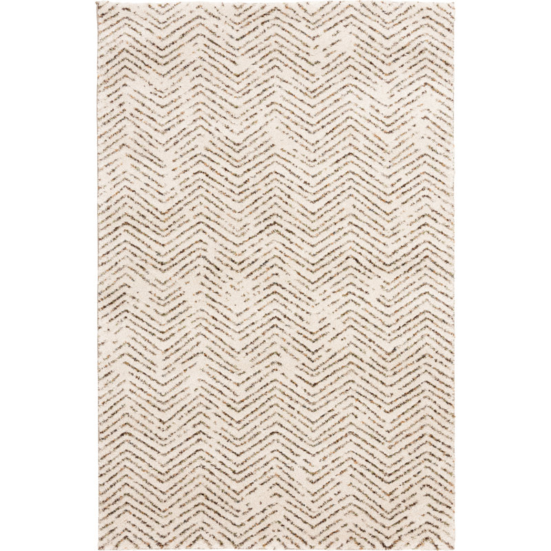 Tapis crème Hokku Designs, Rectangle 4 pi 11 po x 7 pi 3 po