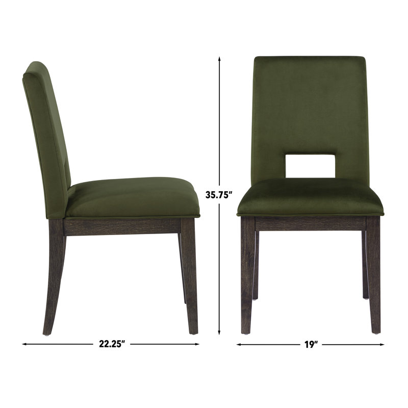 Chaise d'appoint rembourrée en polyester Regan Evan, Vert émeraude