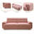 88 In. Pink Upholstered Convertible Sleeper Sofa